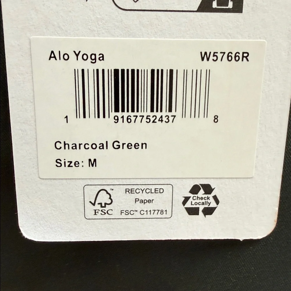 Alo Yoga Charcoal Green Airlift 7/8 Leggings - Size Medium NWT